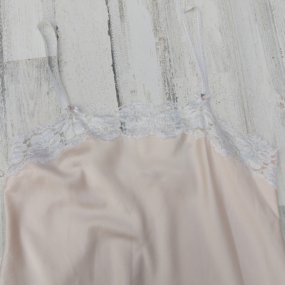 Vintage 70s 80s Union Label Lace Cottagecore Cami - Picture 4 of 8